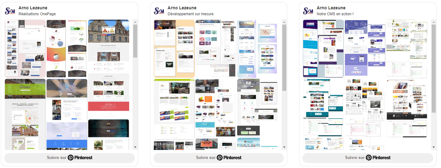 Nos réalisations sur Pinterest